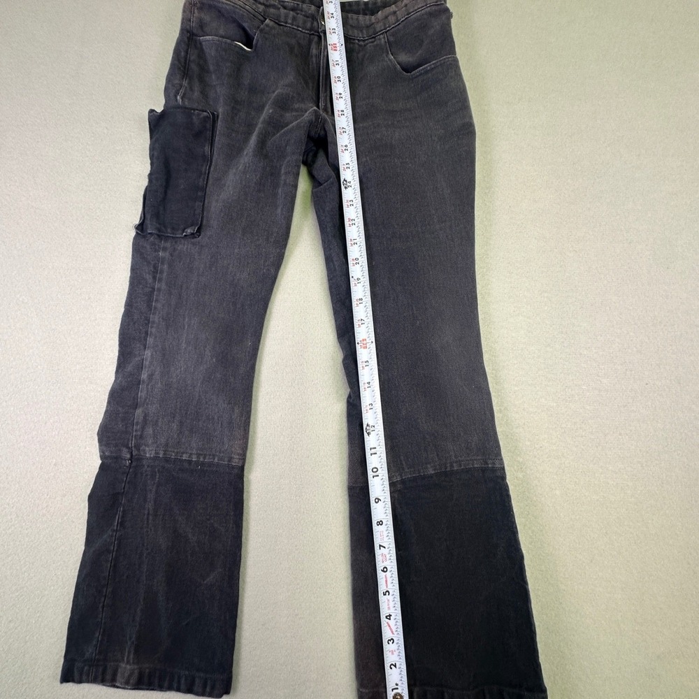 Vintage Levi's Jeans Women's Size 26 Black Color Block‎ Patchwork Straight Y2K - Picture 7 of 8